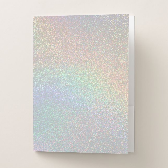 faux rainbow glitter pocket folder (Front)