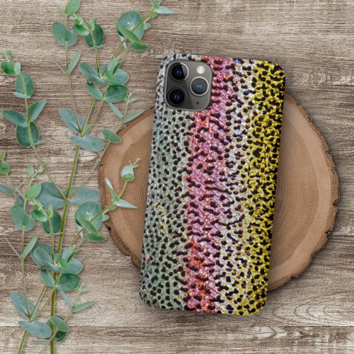 Faux Rainbow Trout Scale Texture Look Pattern iPhone 11 Pro Max Case