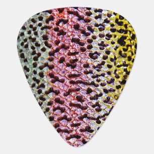 Faux Rainbow Trout Scale Texture Look Pattern Guitar Pick