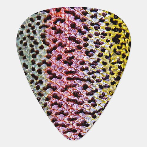 Faux Rainbow Trout Scale Texture Look Pattern Guitar Pick