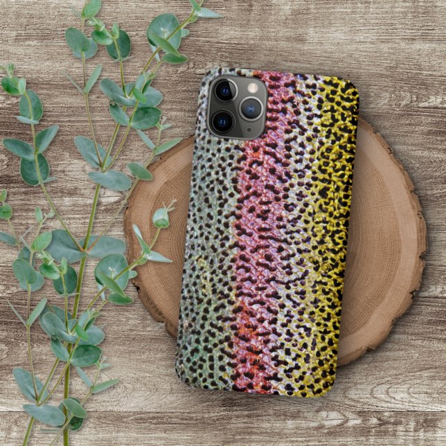 Faux Rainbow Trout Scale Texture Look Pattern Iphone Case (Creator Uploaded)