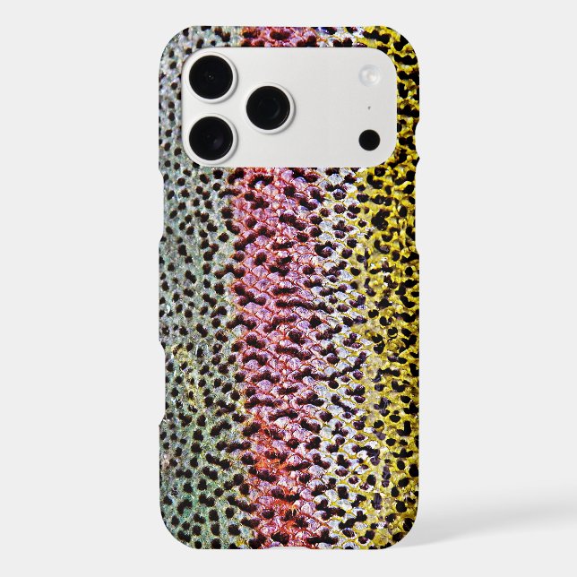 Faux Rainbow Trout Scale Texture Look Pattern Iphone Case (Back)