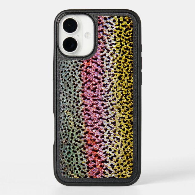 Faux Rainbow Trout Scale Texture Look Pattern Otterbox iPhone Case (Back)