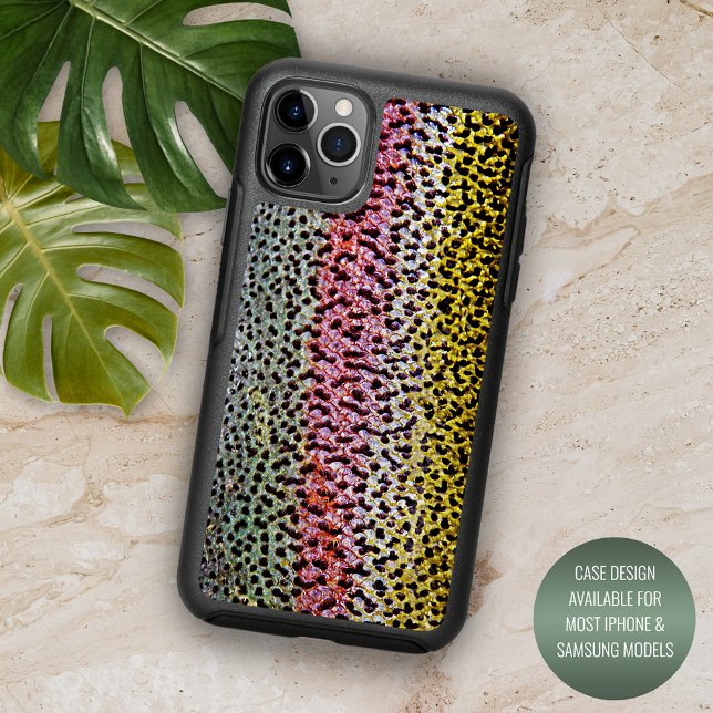 Faux Rainbow Trout Scale Texture Look Pattern Otterbox iPhone Case (Creator Uploaded)