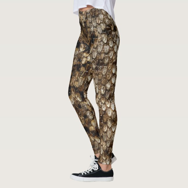 Faux Rattlesnake Snakeskin Leggings (Left)