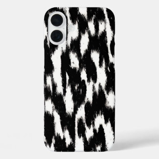 Faux rawhide tiled pattern Western iPhone 16 Plus Case
