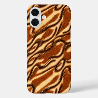 Faux rawhide tiled pattern Western iPhone 16 Plus Case