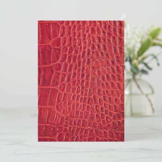 Faux red alligator leather (Standing Front)