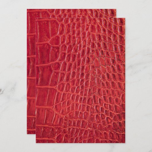 Faux red alligator leather (Front/Back)