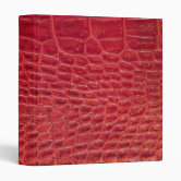 Pink Faux leather Alligator Print 3 Ring Binder