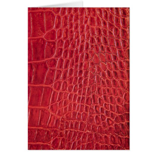 Faux red alligator leather cards (Front)