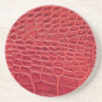 Faux red alligator leather