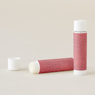 Faux red alligator leather lip balm