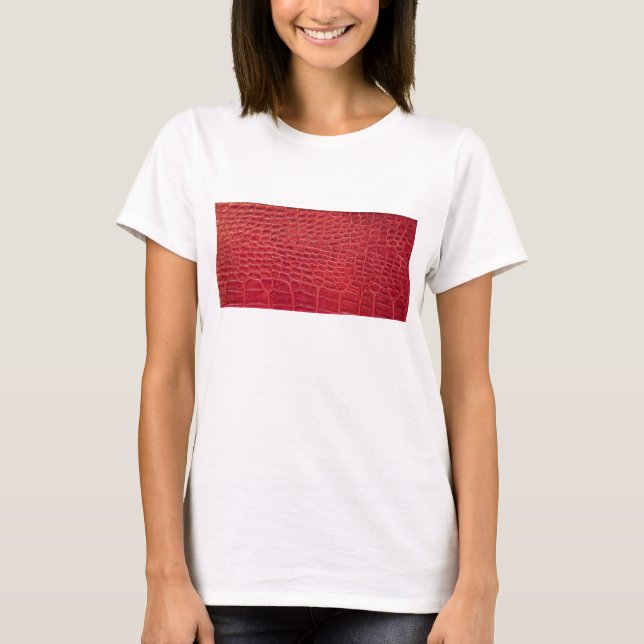 Faux red alligator leather T-Shirt (Front)