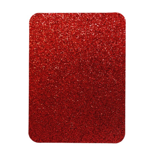 Faux Red Burgundy Glitter Background Sparkle Magnet (Vertical)