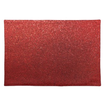 Faux Red Burgundy Glitter Background Sparkle Placemat by ZZ_Templates at Zazzle