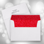Faux Red Glitter 5 x 7 Envelope<br><div class="desc">Printed with faux red glitter pattern on the inside,  these envelopes are a great touch to add to our any of our invitations for any occasion. MATCHING items in our store.</div>