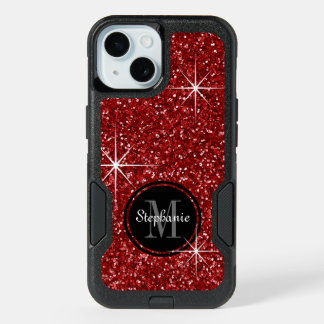 Faux Red Glitter iPhone 15 Case