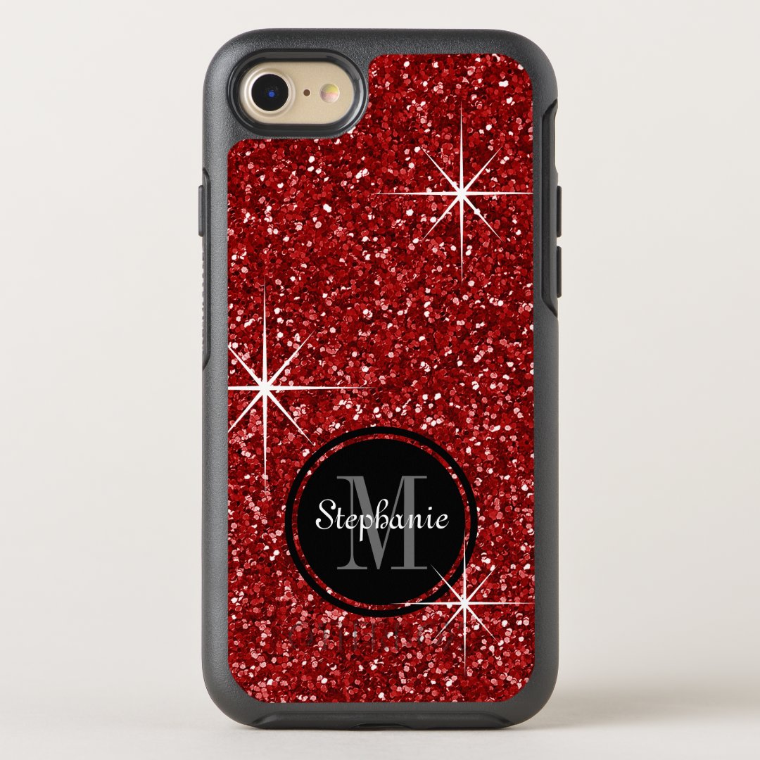 Faux Red Glitter Otterbox Iphone Case Zazzle 8997