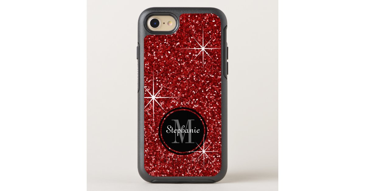 Faux Red Glitter OtterBox iPhone Case Zazzle