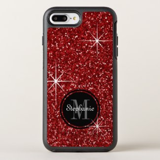 Faux Red Glitter OtterBox Symmetry iPhone 8/7 Case