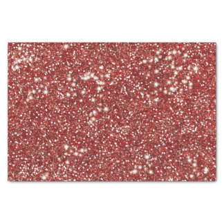 Faux Red Glitter Texture Look-like Design Tissue Paper