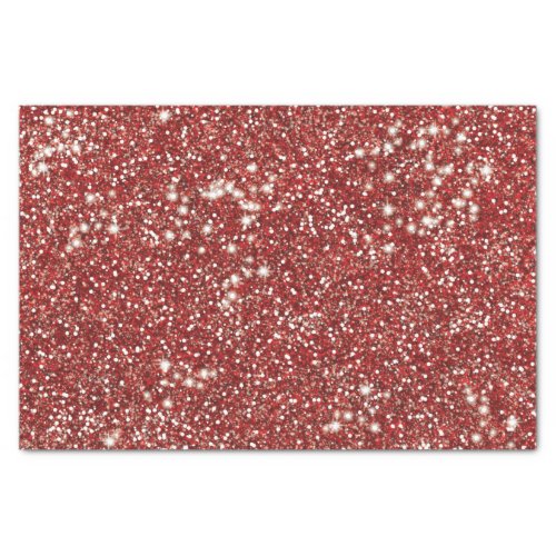 Faux Red Glitter Texture Look_like Design Tissue Paper