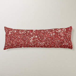 Faux Red Glitter Texture Look-like Graphic - Body Pillow