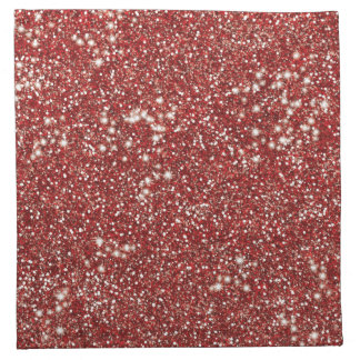Faux Red Glitter Texture Look-like Graphic Cloth Napkin