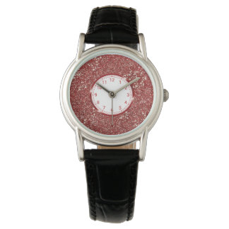 Faux Red Glitter Texture Look-like Graphic - Watch