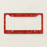 Faux Red Glitters. License Plate Frame at Zazzle