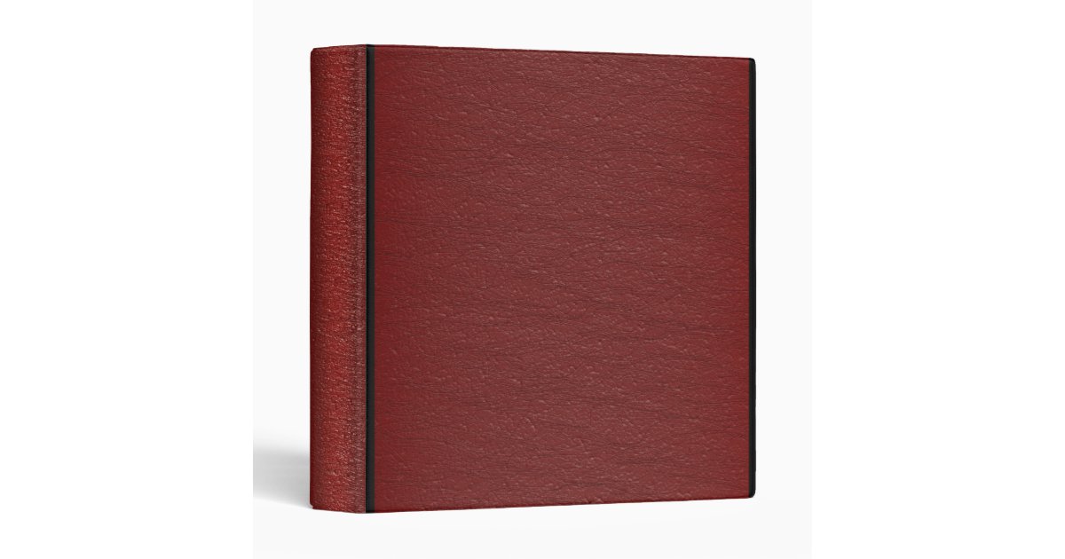 Faux Red Leather Binder Zazzle