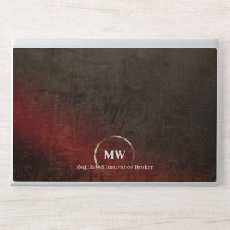 Faux red leather, Shiny Ring, Insurance Broker HP Laptop Skin