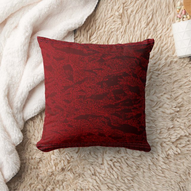 Faux Red Velvet Throw Pillow (Blanket)