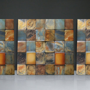 Faux Relief Floor Pebbles Earth Tone Home Decor Ceramic Tile