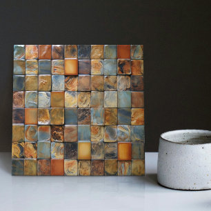 Faux Relief Floor Pebbles Earth Tone Home Decor Ceramic Tile