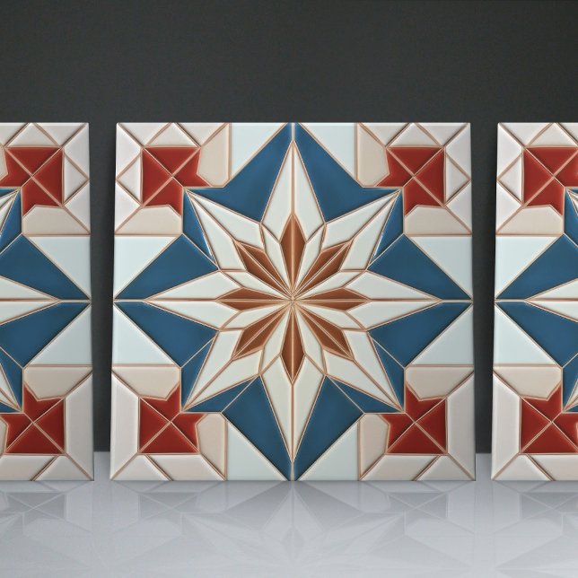 Faux Relief Floral Moroccan Tile Home Decor Accent (Creator Uploaded)
