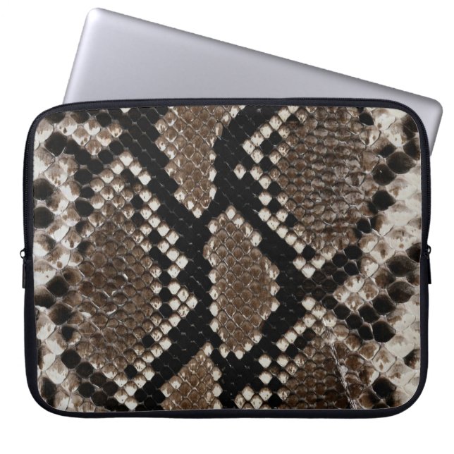 Faux Reticulated Python Snake Skin Lap Top Sleeve (Front)