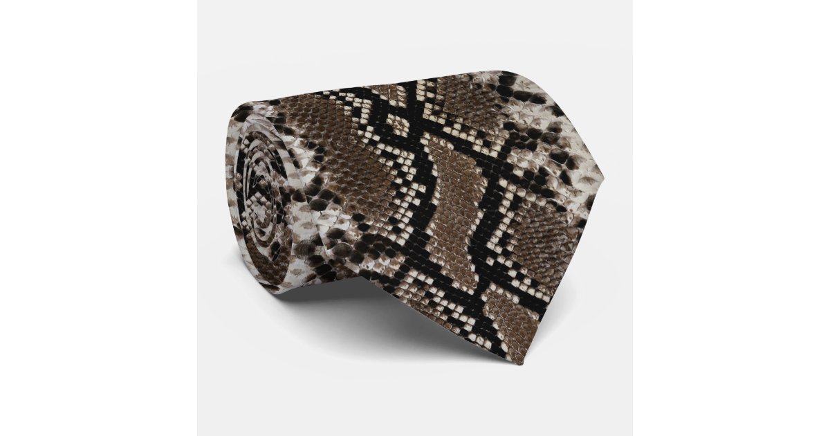 Faux Reticulated Python Snake Skin Men's Tie | Zazzle