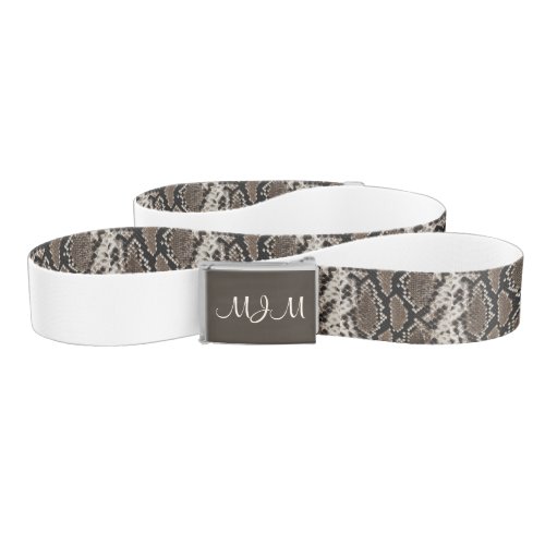 Faux Reticulated Python Snakeskin Belt