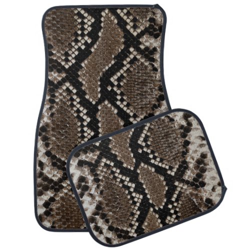 Faux Reticulated Python Snakeskin Car Mats