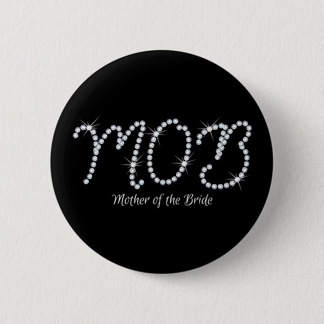 Faux Rhinestone MOTB Pinback Button (Front)