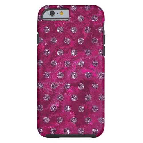 faux rhinestones hot pink design Case_Mate iPhone Tough iPhone 6 Case