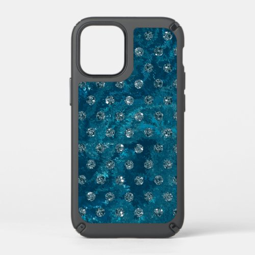 faux rhinestones turquoise design speck iPhone 12 mini case