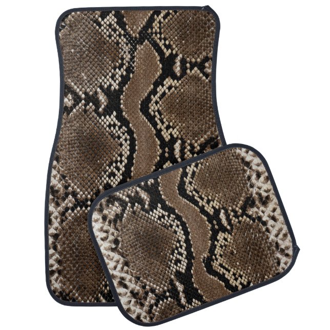 Faux Rock Python Skin Car Mats (Set)