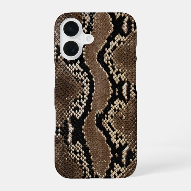 Faux Rock Python Snake Skin iPhone Case (Back)