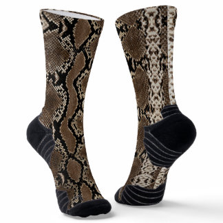 Faux Rock Python Snakeskin Socks