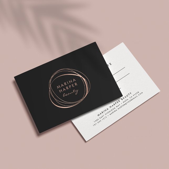 Faux Rose Gold Abstract Logo Gift Certificate Card (Creator Uploaded)