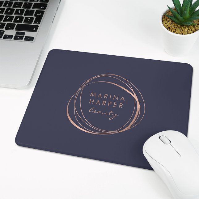 Faux Rose Gold Abstract Logo Mouse Pad (Creator Uploaded)