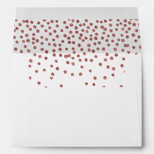 faux rose gold confetti lined invitation envelopes (Back (Bottom))
